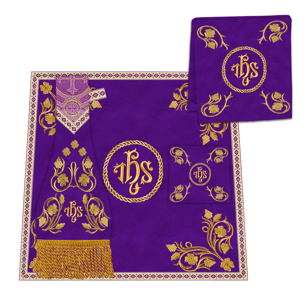 Embroidered Gothic Chasuble Adorned With Grapes Design