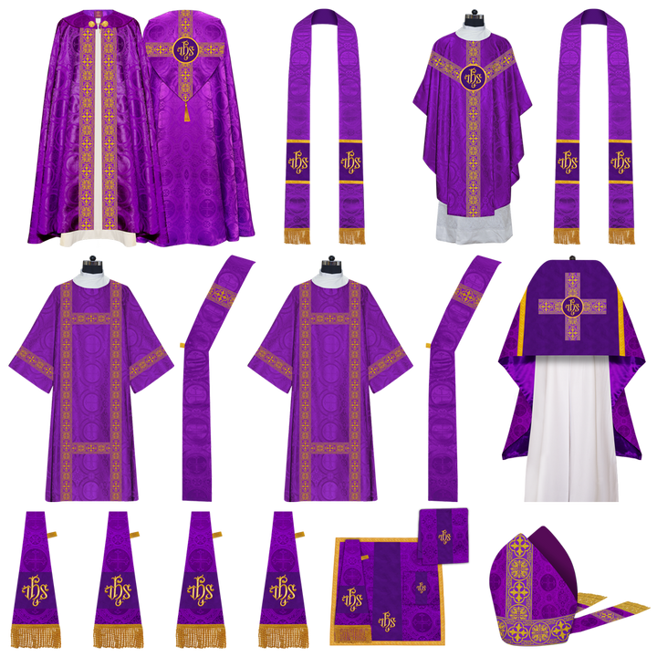 Gothic Highline Mass set with Embroidered Motif and Spiritual Orphrey