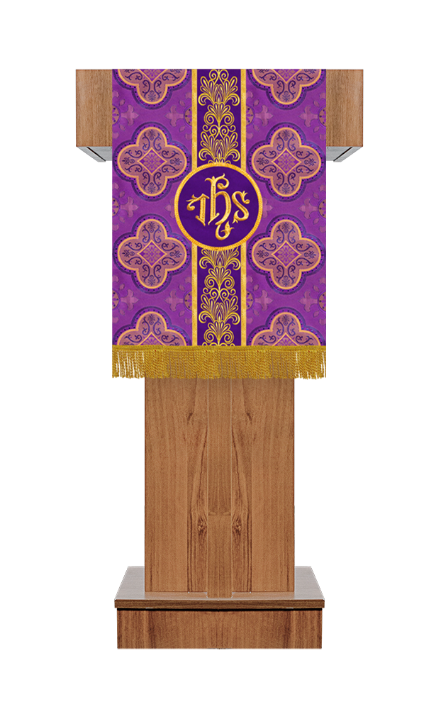 Pulpit/Lectern with Golden Embroidery Trim