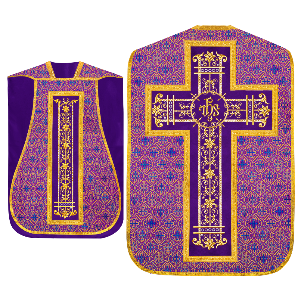 Set of Four Catholic Fiddleback Vestments