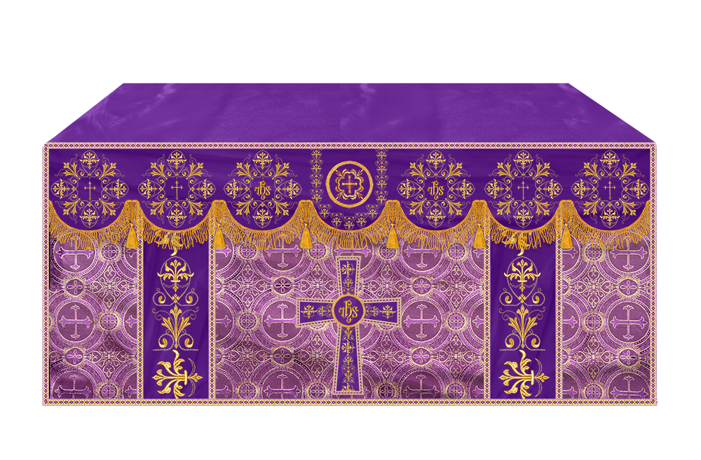 Altar Cloth with Spiritual Motif and Trims