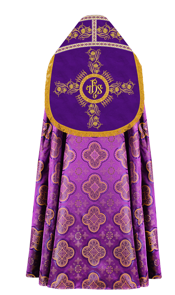 Roman Cope Vestment with Grapes Embroidered trims