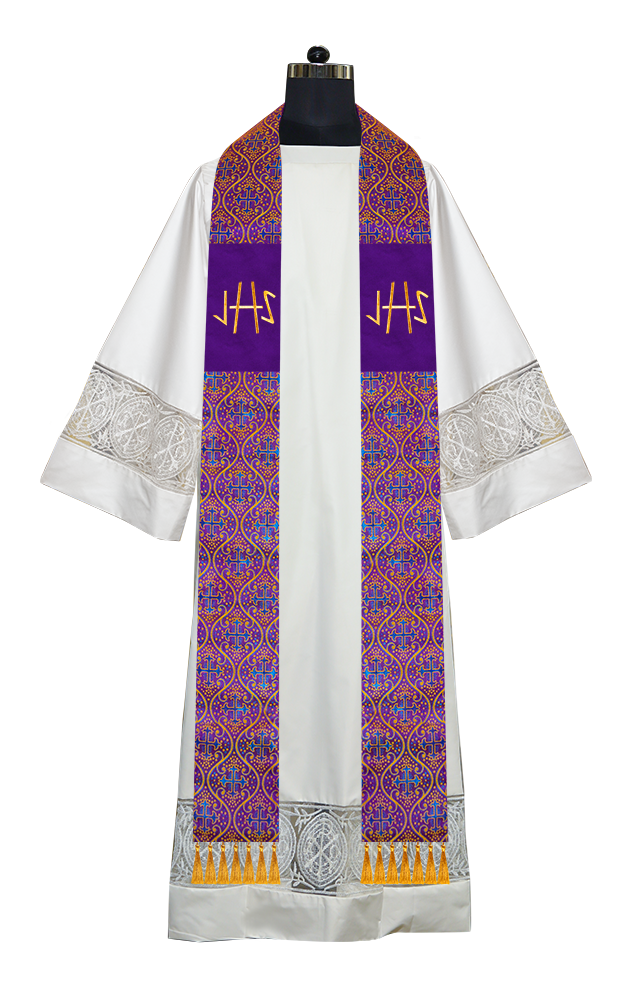 Embroidered Priest Stole with Motif