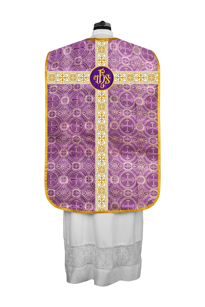 Casulla católica romana con motivo espiritual 