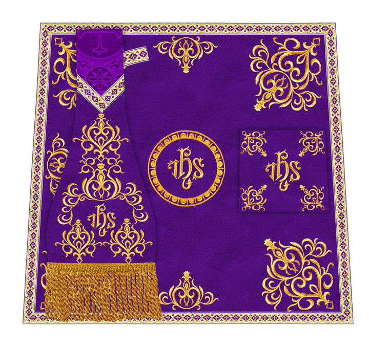 Borromean Chasuble Vestment Adorned With Colour Braids and Trims