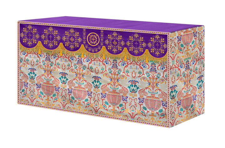Liturgical Tapestry Altar Cloth with a Fine Embroidered Motif