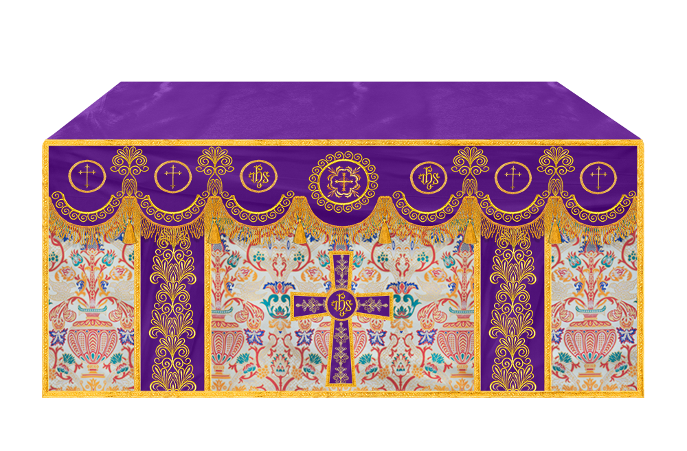 Coronation Tapestry Church Altar Cloth with Trims