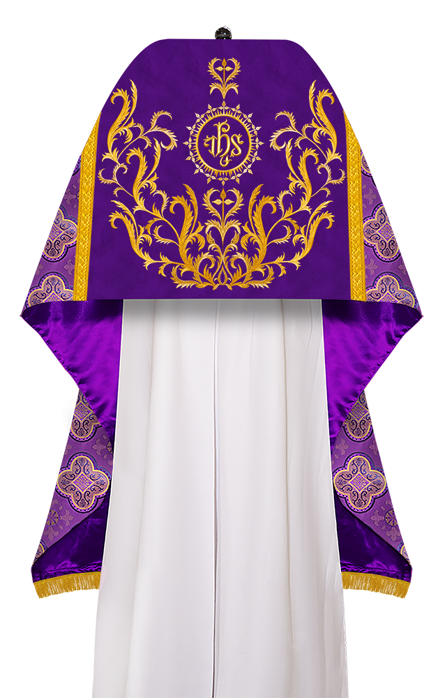 Liturgical motif embroidered Humeral Veil