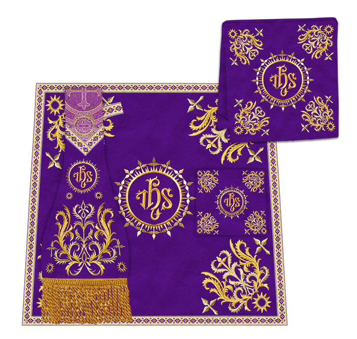 Gothic Chasuble Vestments With Braided Orphrey and trims