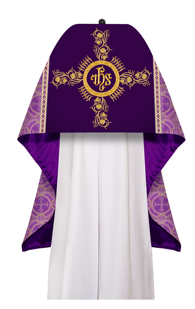 Humeral Veil Vestment with Grapes Embroidered Trims