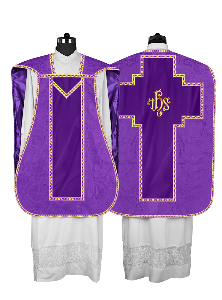 Roman chasuble with Motif and Trims