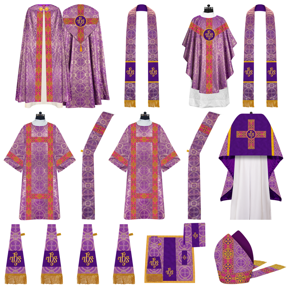 Gothic Highline Mass Set with Embroidered Motif and Orphrey