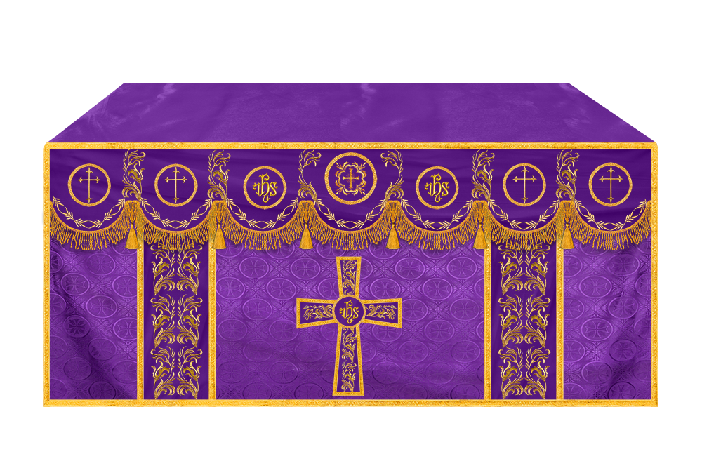 Church Altar Cloth with Refined Embroidery and Motif