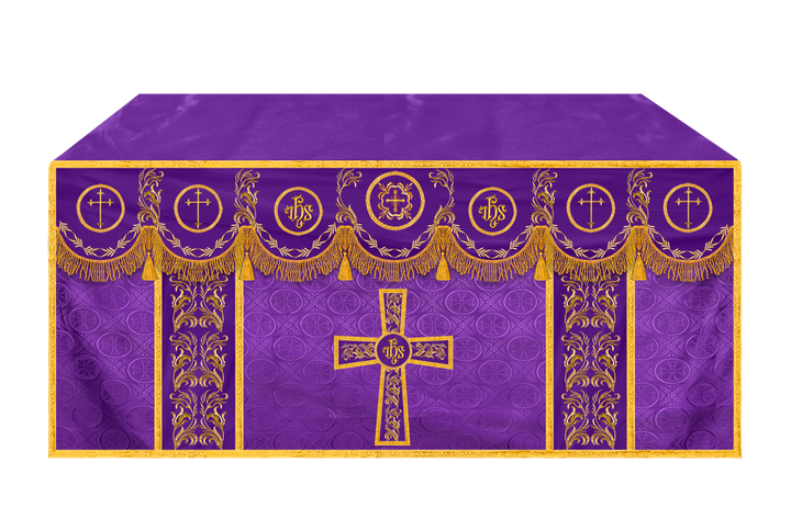 Church Altar Cloth with Refined Embroidery and Motif