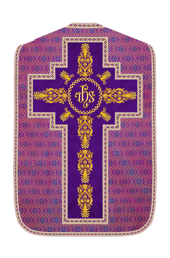 Roman Chasuble Vestments Adorned With Trims