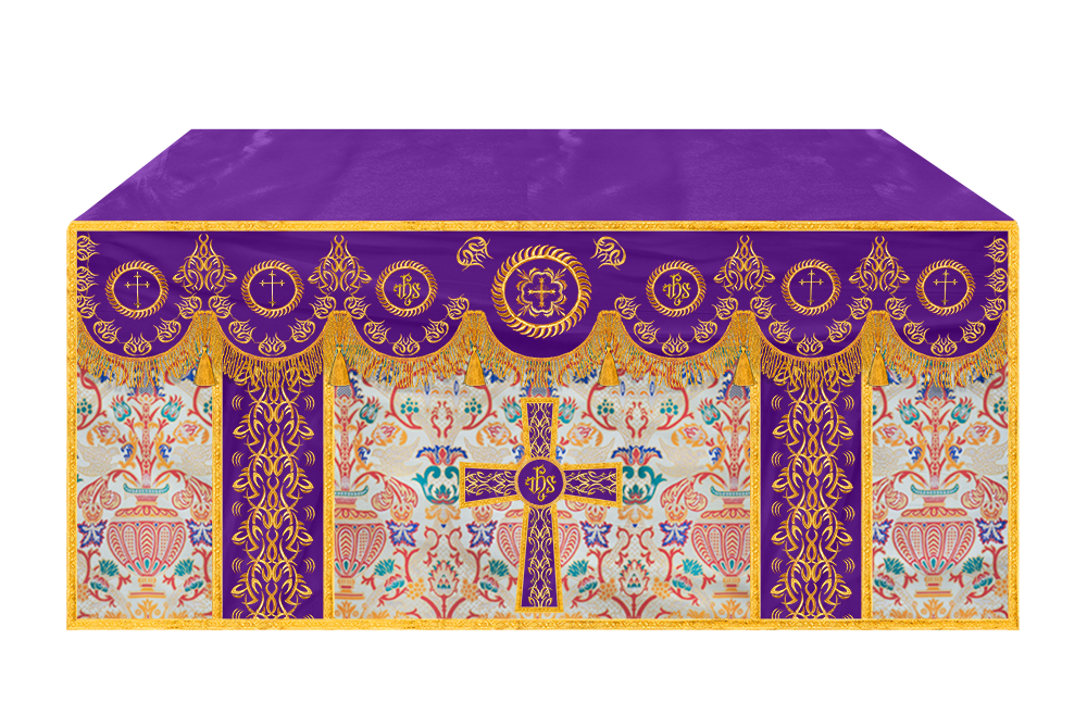 Tapestry Altar Cloth with Embroidered Orphrey