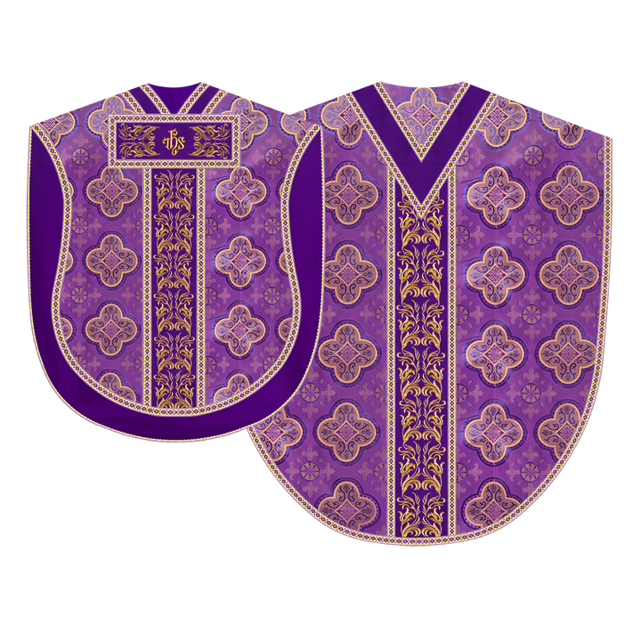 Liturgical Borromean Chasuble With Detailed Embroidery and Trims