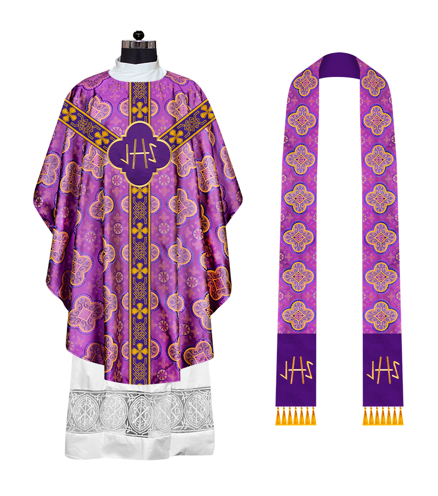 Gothic Chasuble with Motif and Trims