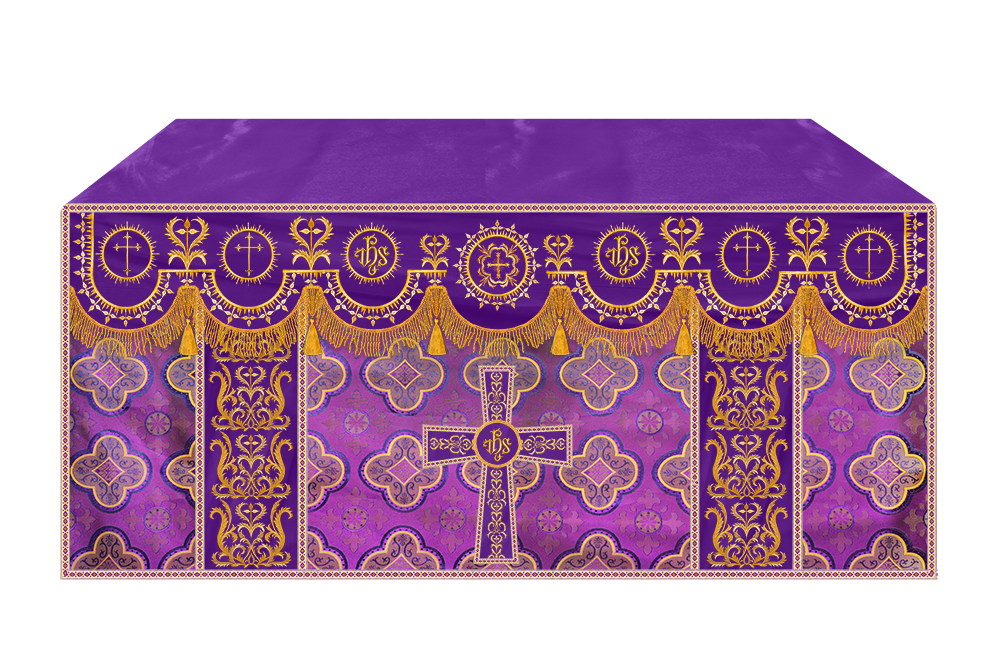 Communion Table Cloth with Embroidered Trims
