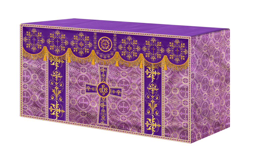 Altar Cloth with Spiritual Motif and Trims