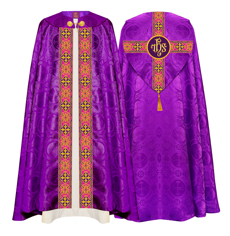 Gothic Cope Vestment with Adorned Braids