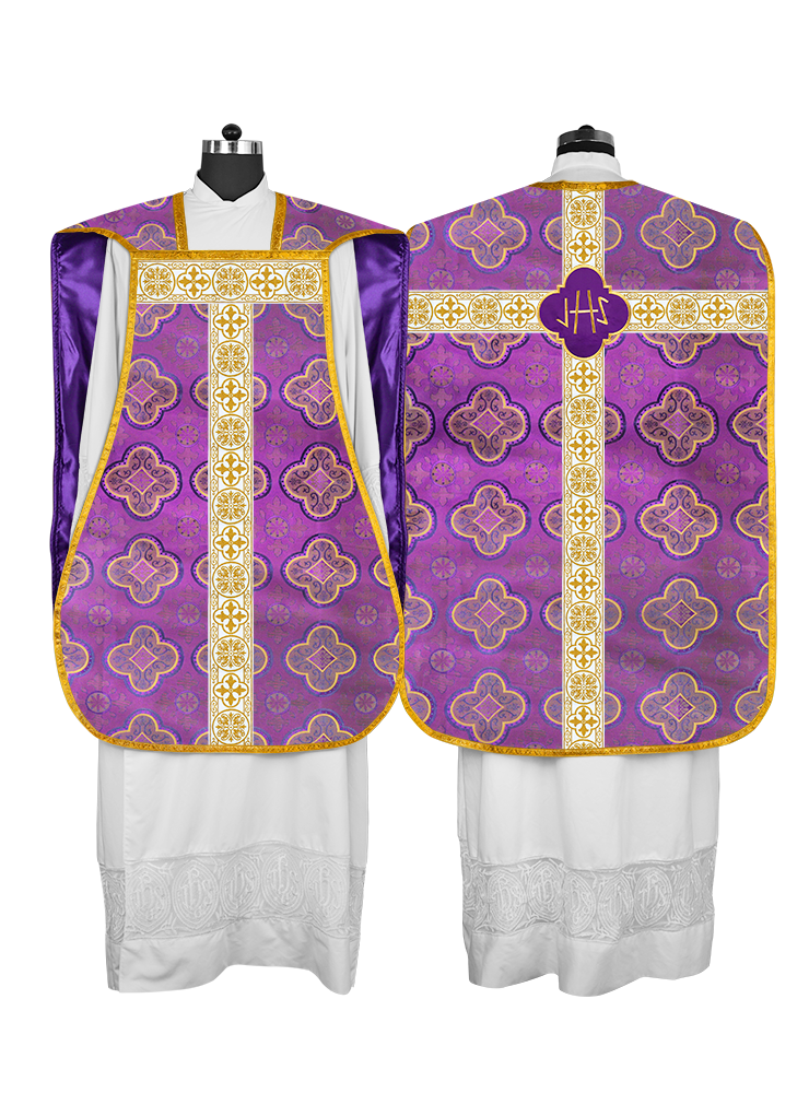 Vestimentas con espalda de violín con motivo y cruz Orphrey