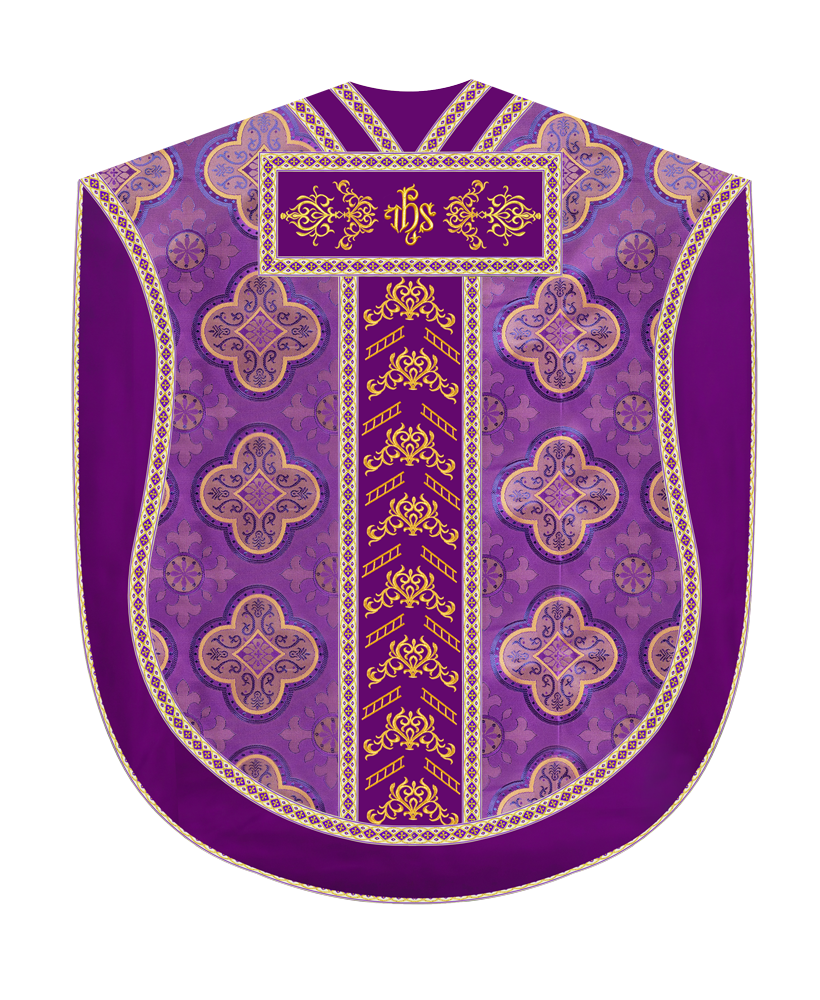 Borromean Chasuble Vestment Adorned With Colour Braids and Trims