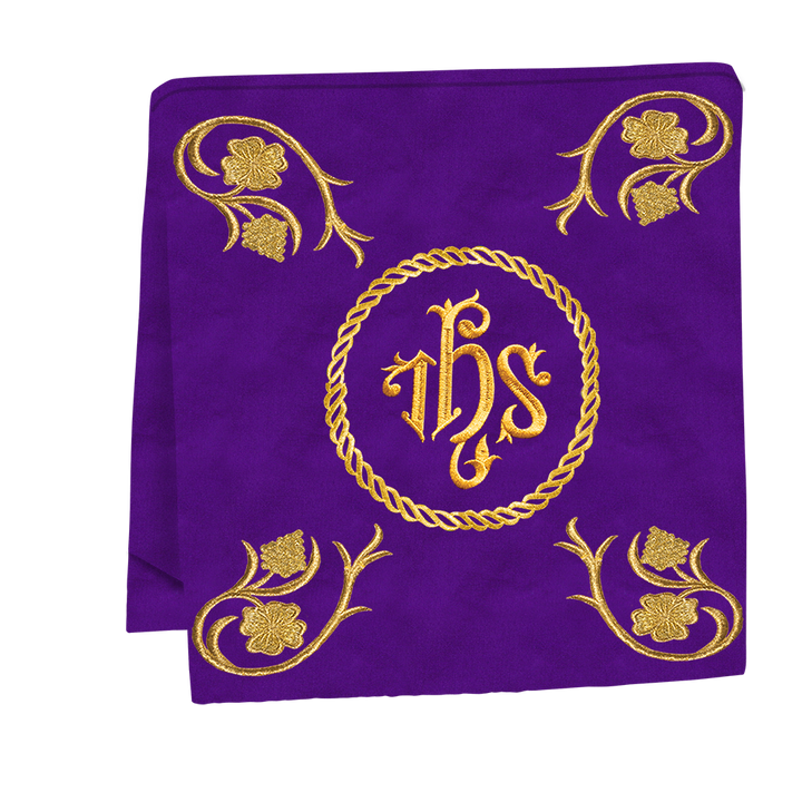 Embroidered Altar Cloth Embellished with Spiritual Motifs