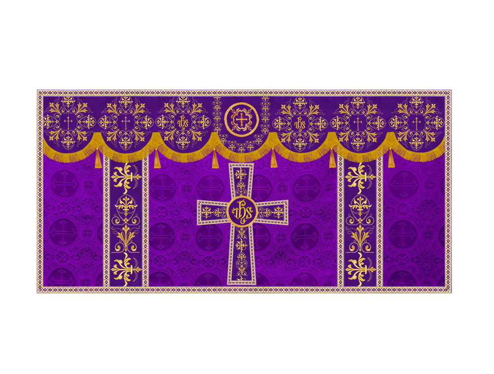 Altar Cloth with Spiritual Motif and Trims