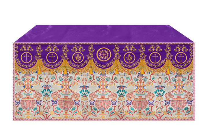 Tapestry  Altar Cloth with Liturgical Motif and Trims
