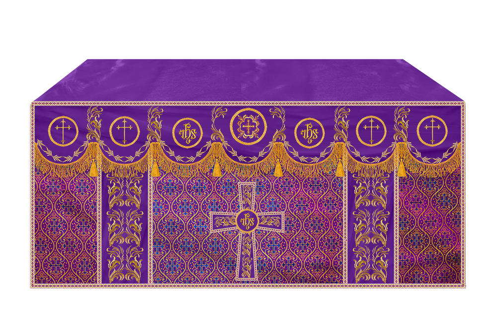 Altar Cloth with Liturgical Motif and Trims
