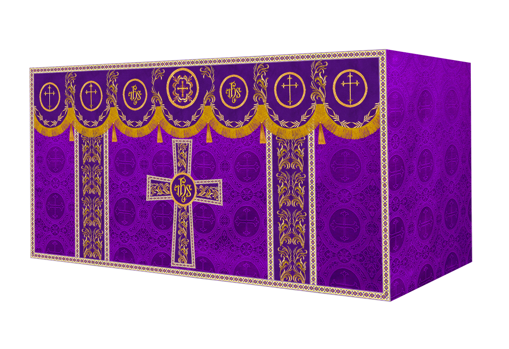 Altar Cloth with Liturgical Motif and Trims