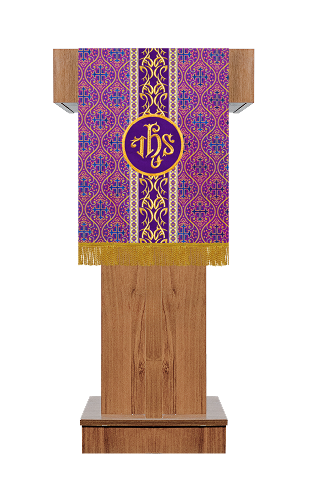 Pulpit/Lectern with Embroidery Motif and Orphrey