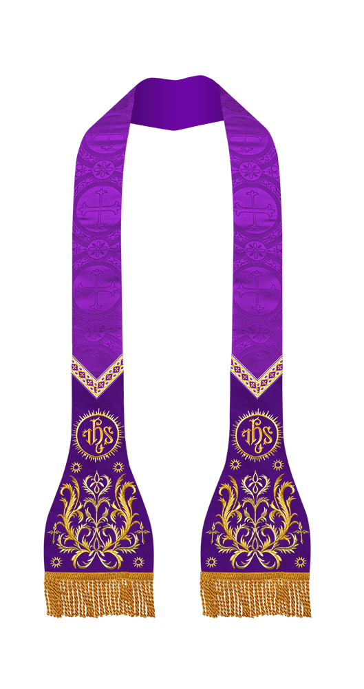 Roman Stole with Braided Embroidery