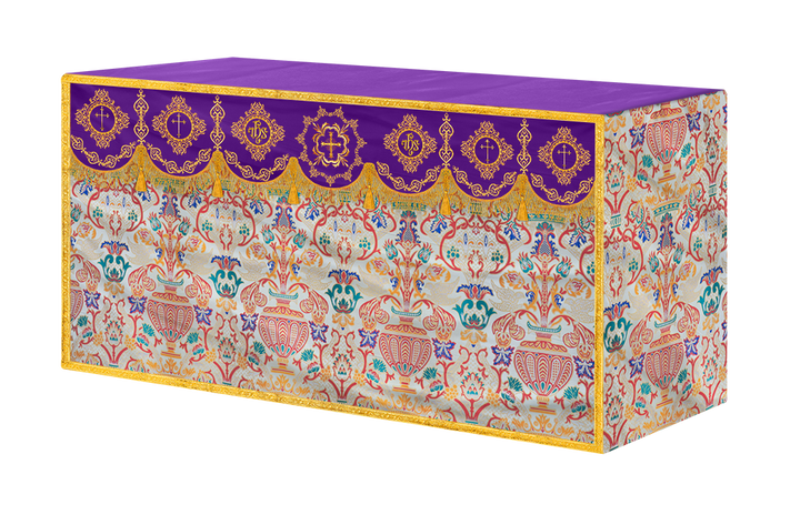 Embroidered Tapestry Altar Cloth with Spiritual Motif
