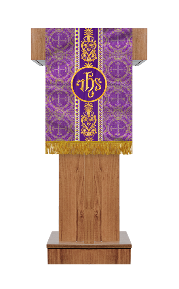 Altar Cloth with Embroidered Motif and Trims