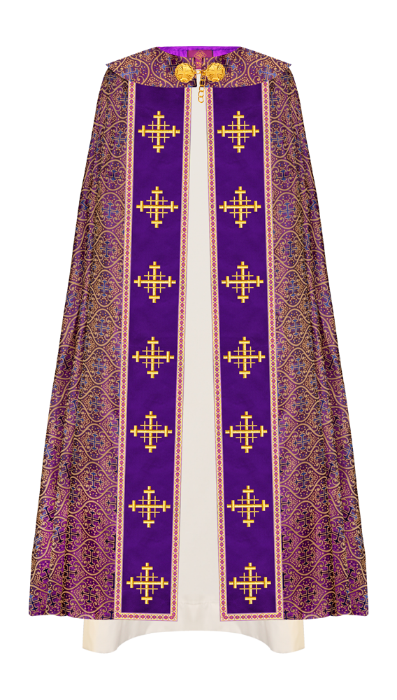 Enhanced Gothic Cope Vestments With Liturgical cross