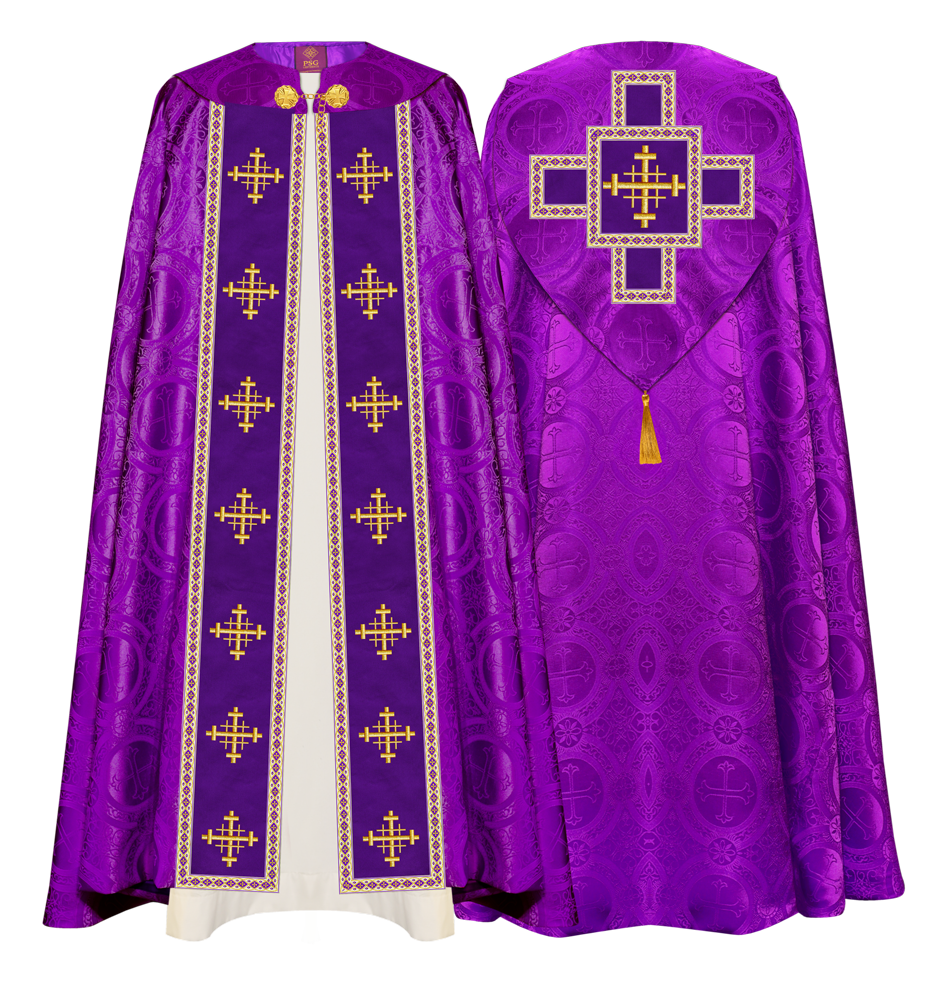 Enhanced Gothic Cope Vestments With Liturgical cross