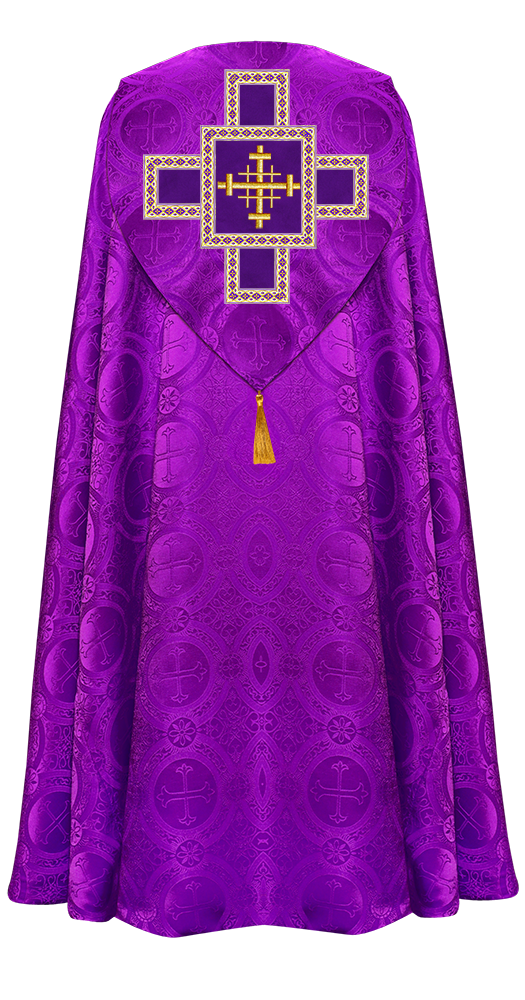 Enhanced Gothic Cope Vestments With Liturgical cross