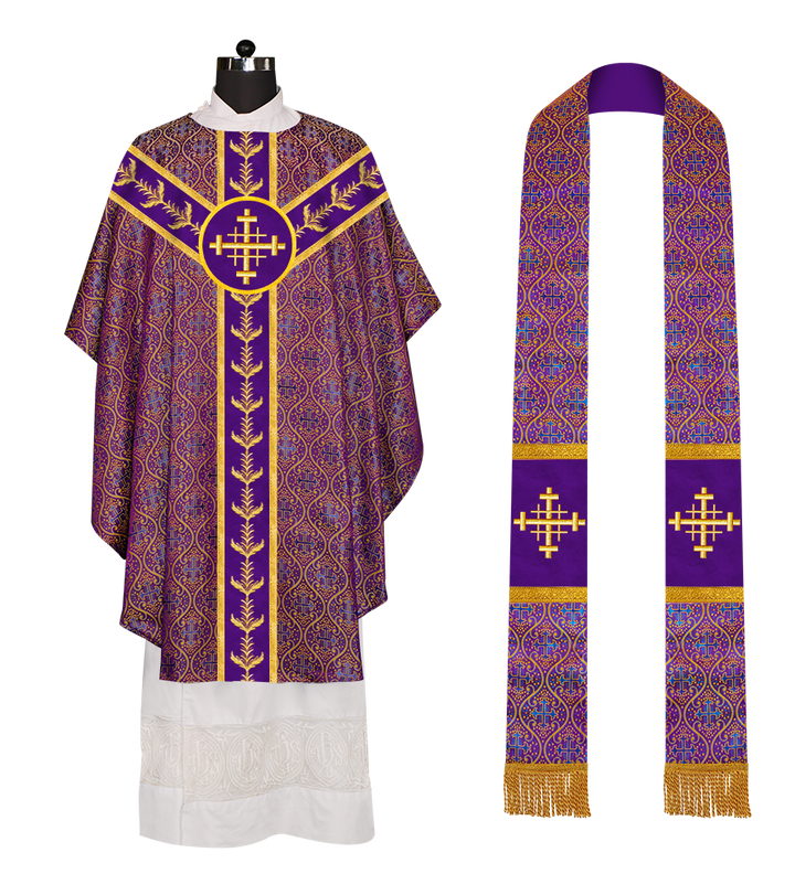 Gothic Style Chasuble with Adorned Lace