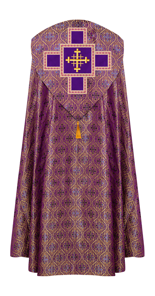 Enhanced Gothic Cope Vestments With Liturgical cross