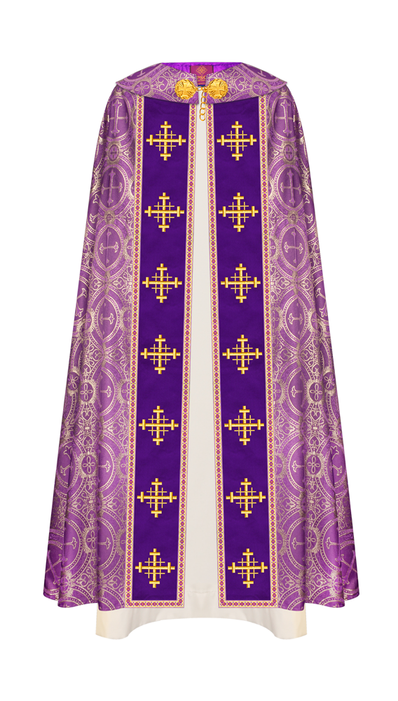 Enhanced Gothic Cope Vestments With Liturgical cross