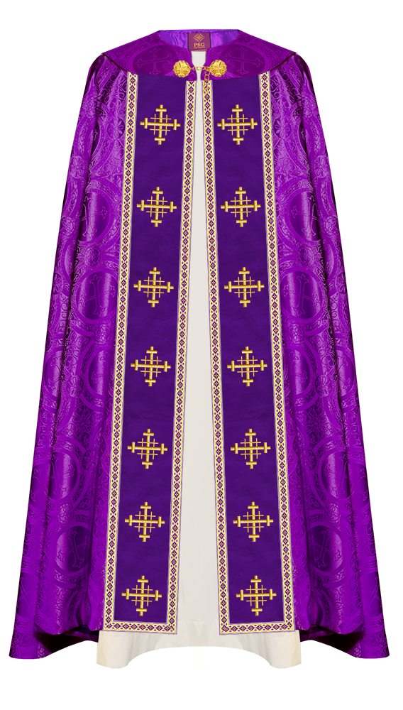 Enhanced Gothic Cope Vestments With Liturgical cross