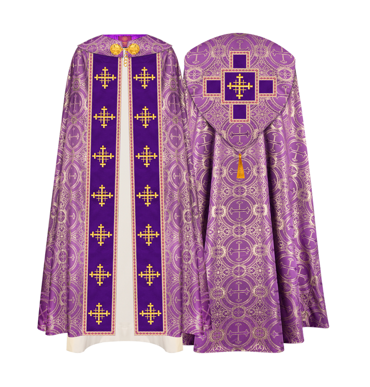 Enhanced Gothic Cope Vestments With Liturgical cross