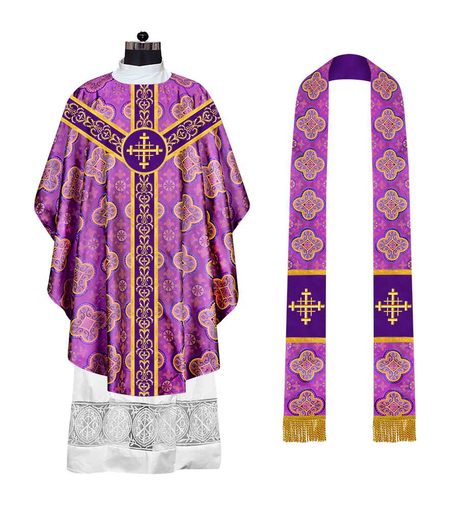 Gothic Style Chasuble with Embroidered Lace