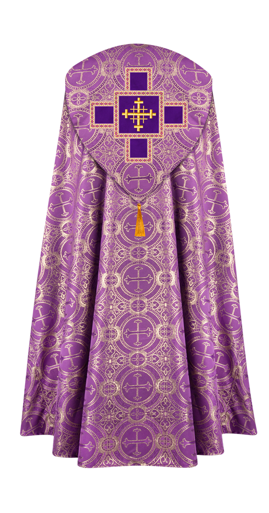 Enhanced Gothic Cope Vestments With Liturgical cross