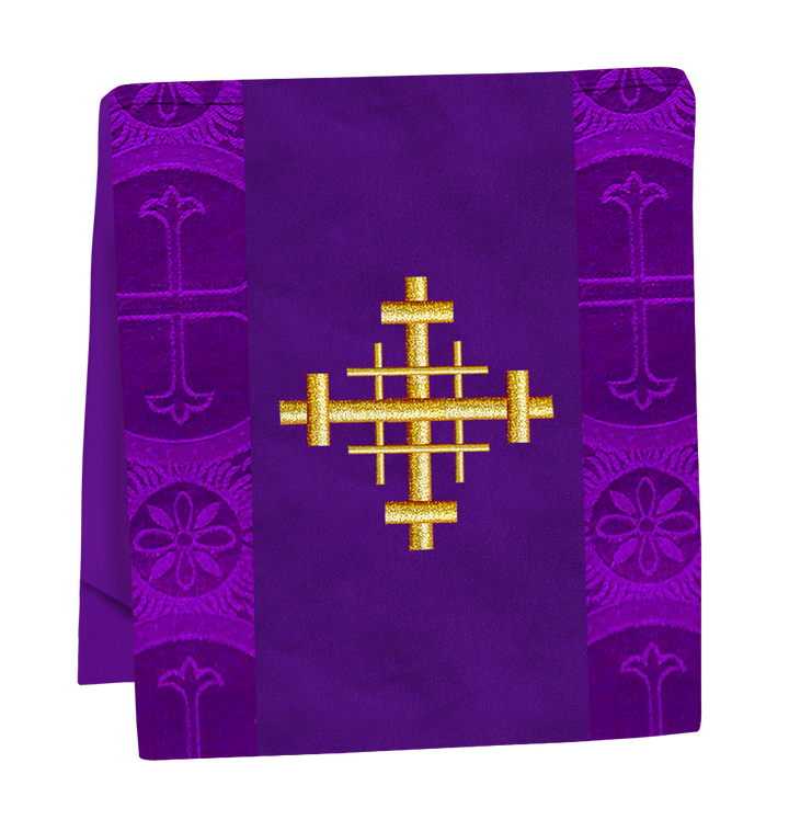 Liturgical Cross Embroidered Mass Set and braided trims