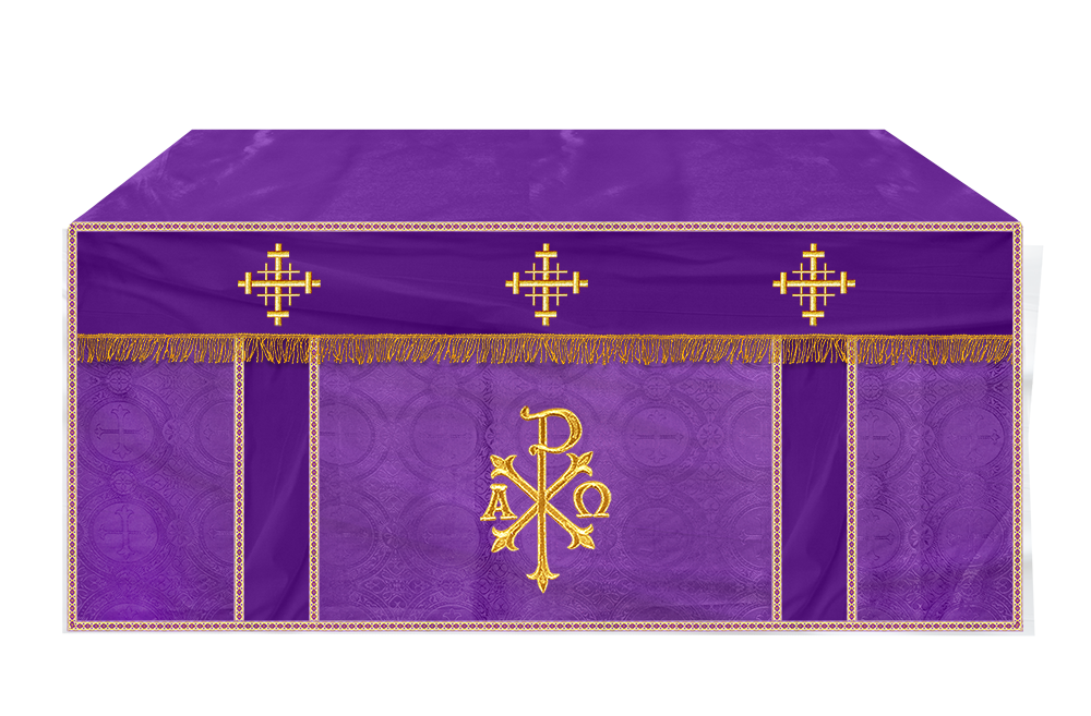 Altar Cloth with Spiritual Cross with Trims