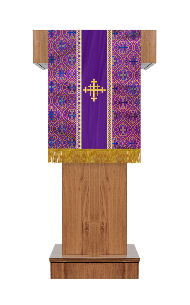 Pulpit/Lectern with Spiritual Motif and Trims