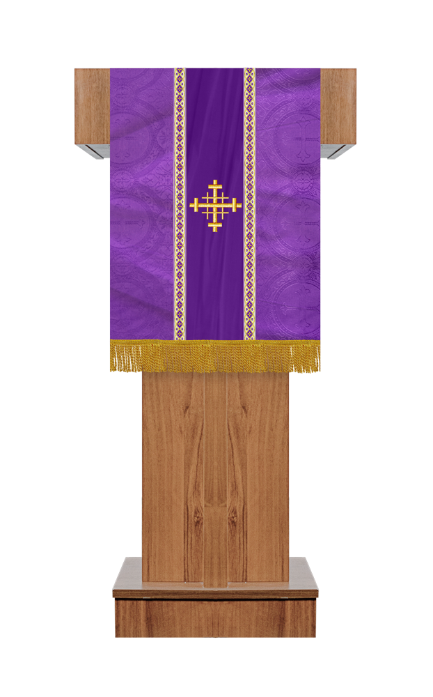 Pulpit/Lectern with Spiritual Motif and Trims